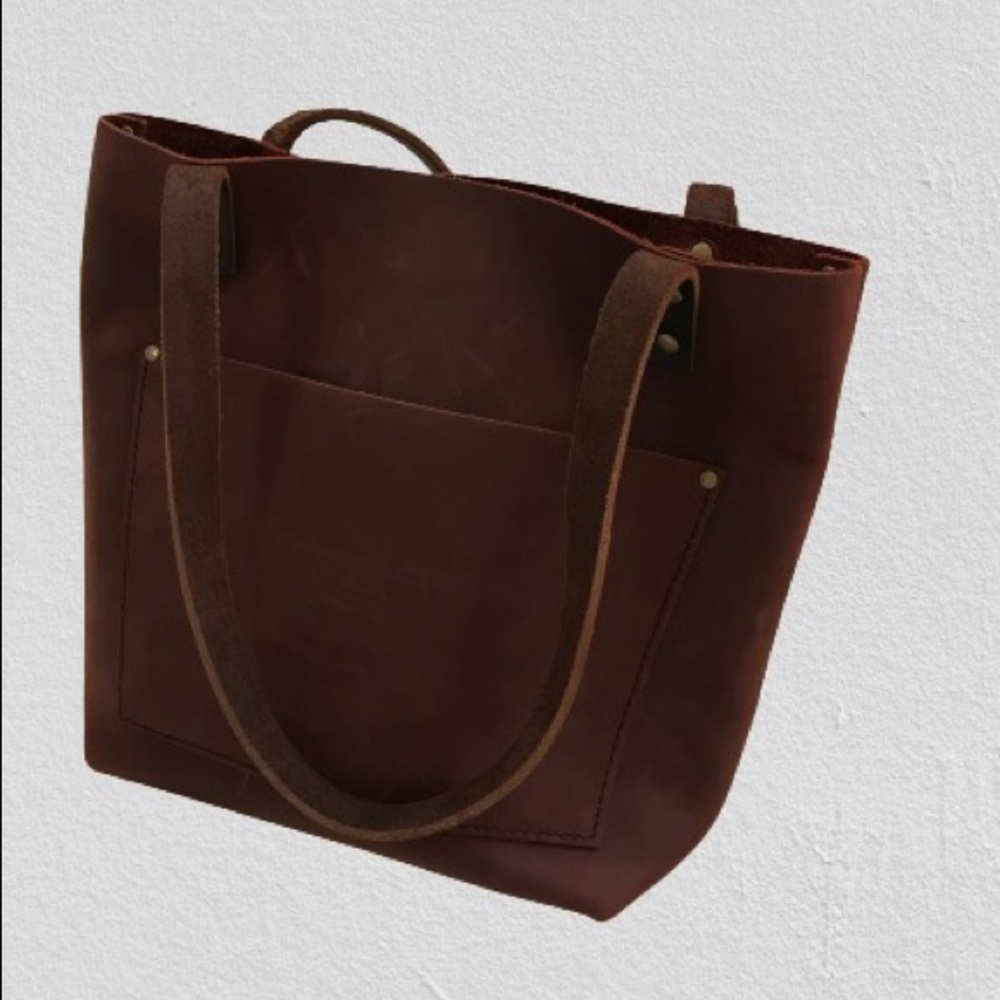 Portland Leather Goods Small Classic Tote, Merlot